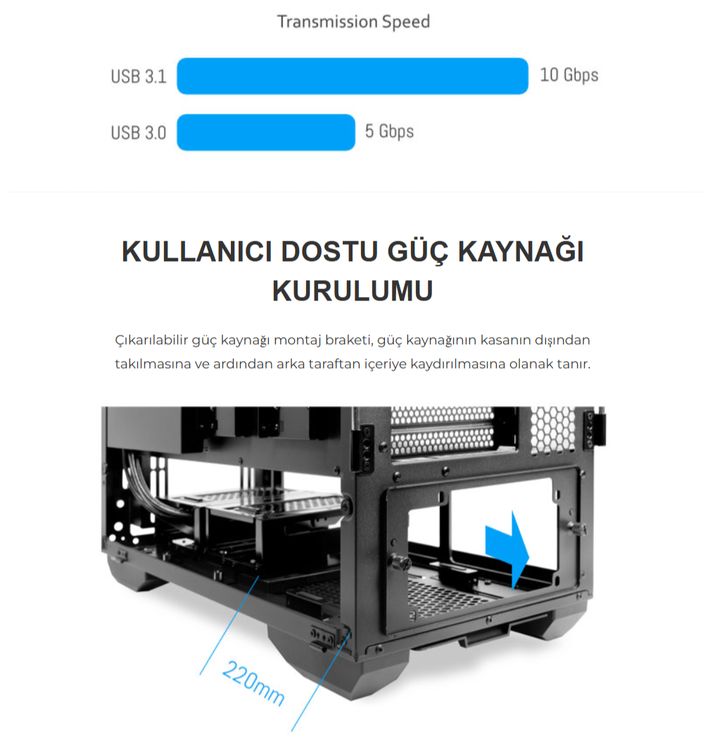 Lian Li Lancool III Siyah RGB Mid-Tower E-ATX Gaming Kasa