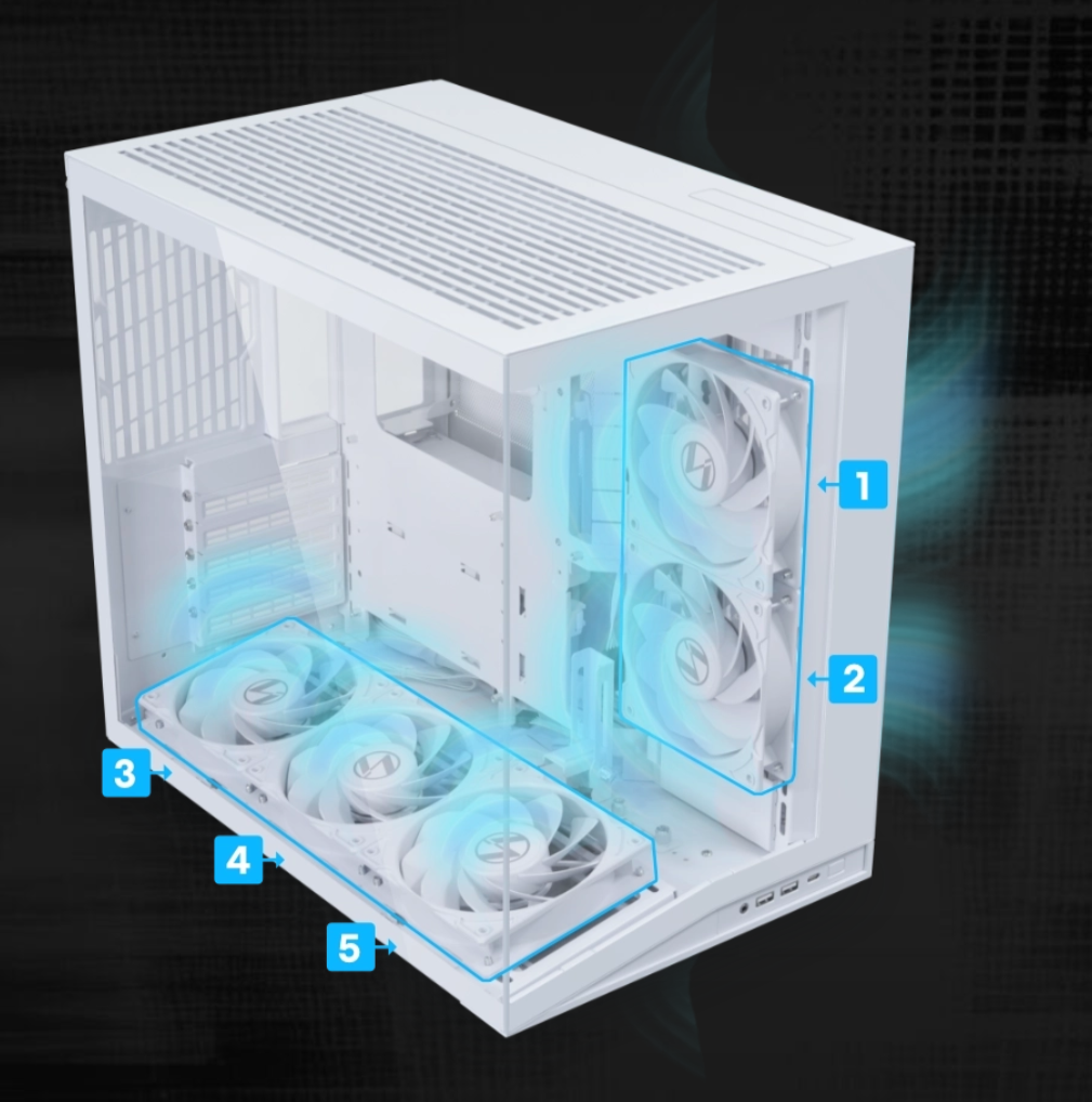 Lian Li O11 Beyaz Mid Tower ATX Kasa