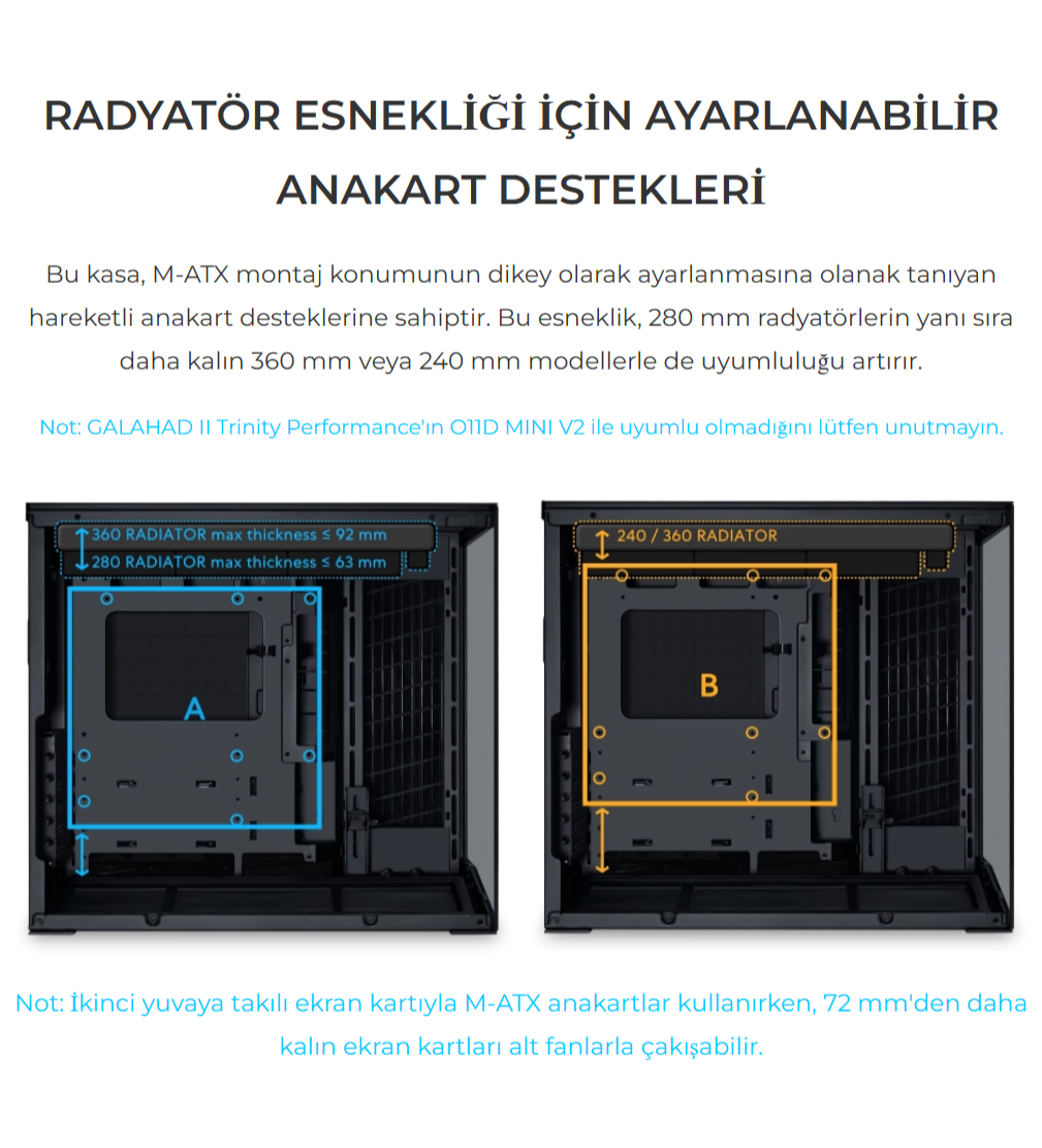 Lian Li O11 Beyaz Mid Tower ATX Kasa
