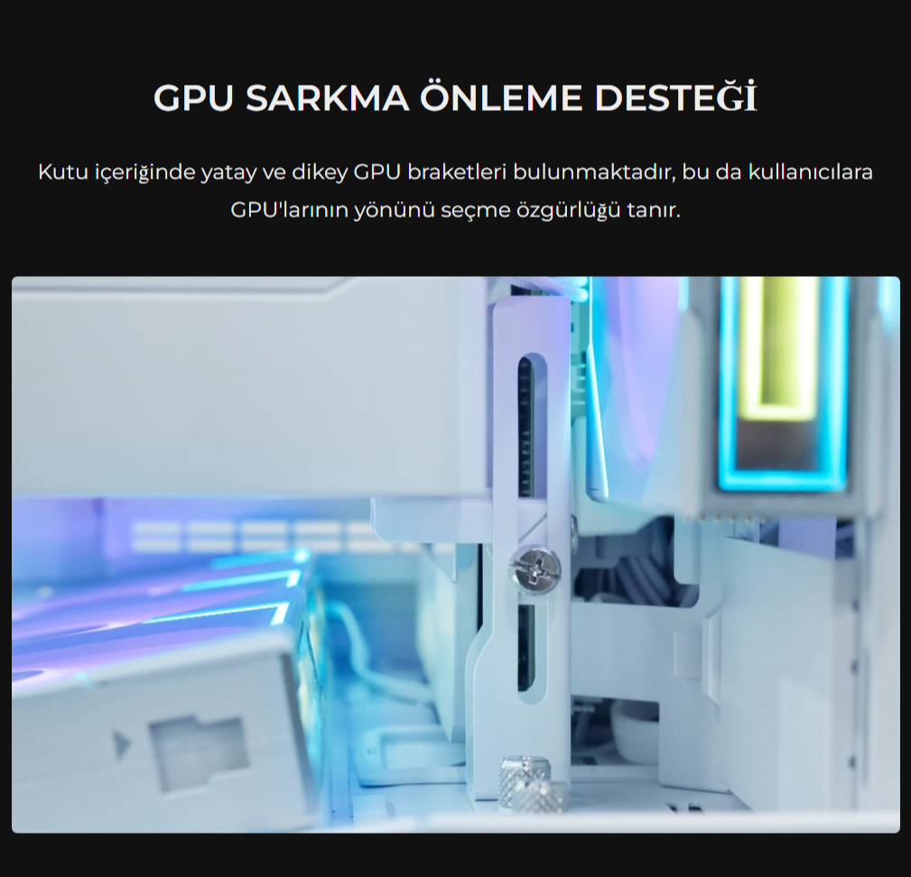 Lian Li O11 Beyaz Mid Tower ATX Kasa