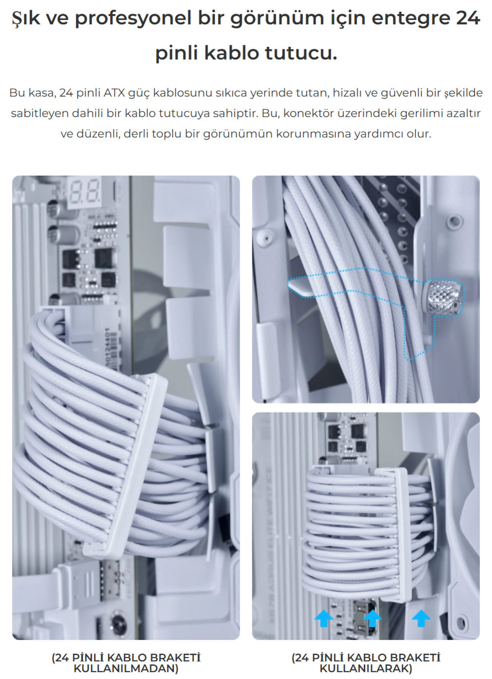 Lian Li O11 Beyaz Mid Tower ATX Kasa