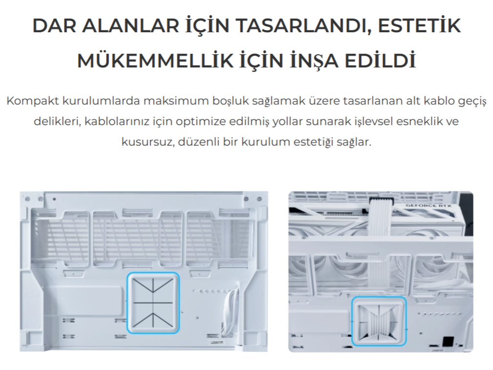 Lian Li O11 Beyaz Mid Tower ATX Kasa