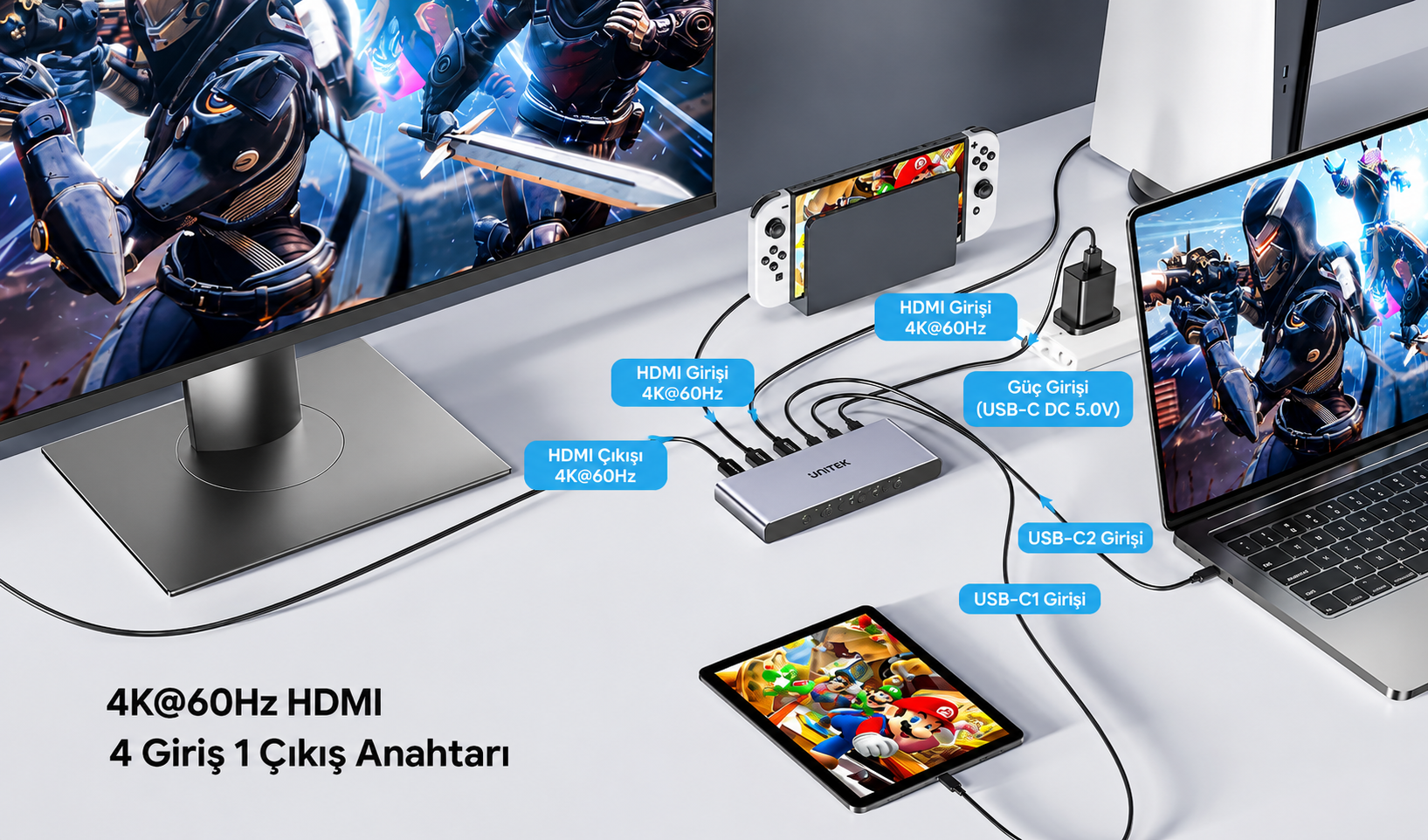 Unitek 4K HDMI/ USB-C Switch