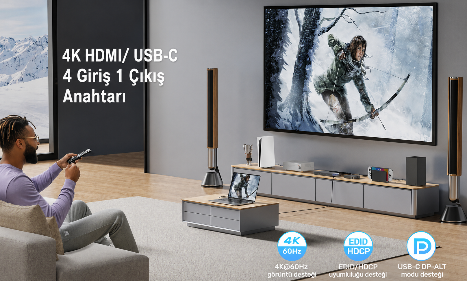 Unitek 4K HDMI/ USB-C Switch
