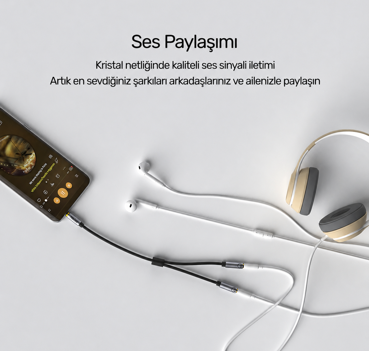 Unitek 3.5mm to Mic/Headset Ayırıcı Y Kablo Y-C956ABK