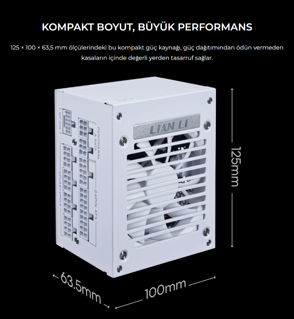 Lian Li SP750 V2 Beyaz 750W 80+ Gold ATX POWER SUPPLY (G9P.SP0750G.WO00.EU)