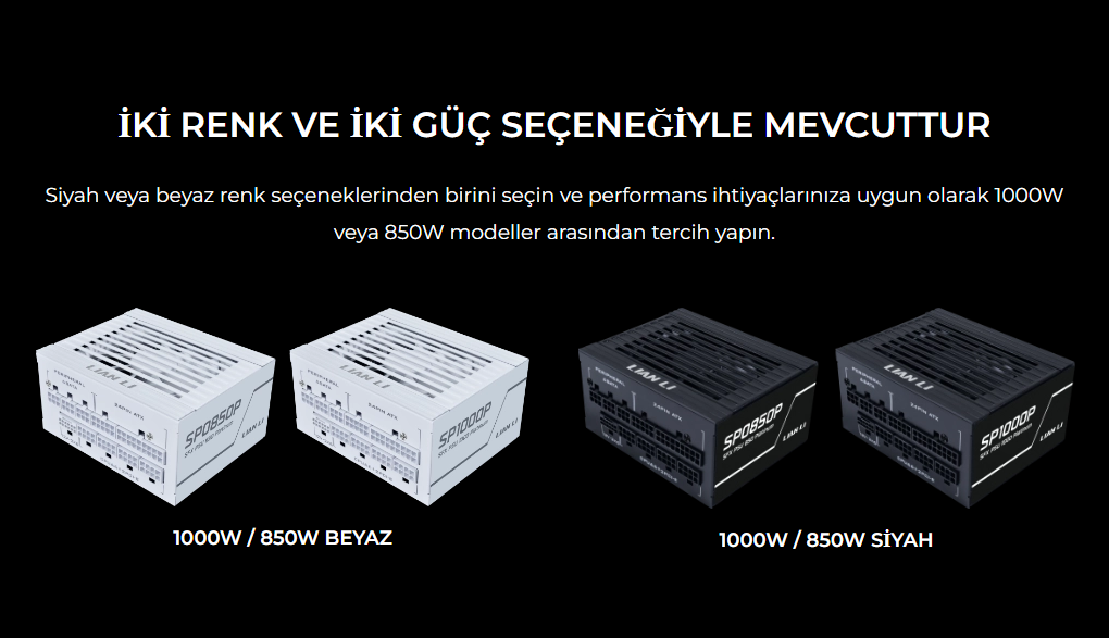 Lian Li SP1000P Siyah 1000W 80+ Platinium ATX POWER SUPPLY (G9P.SP1000P.B000.EU)