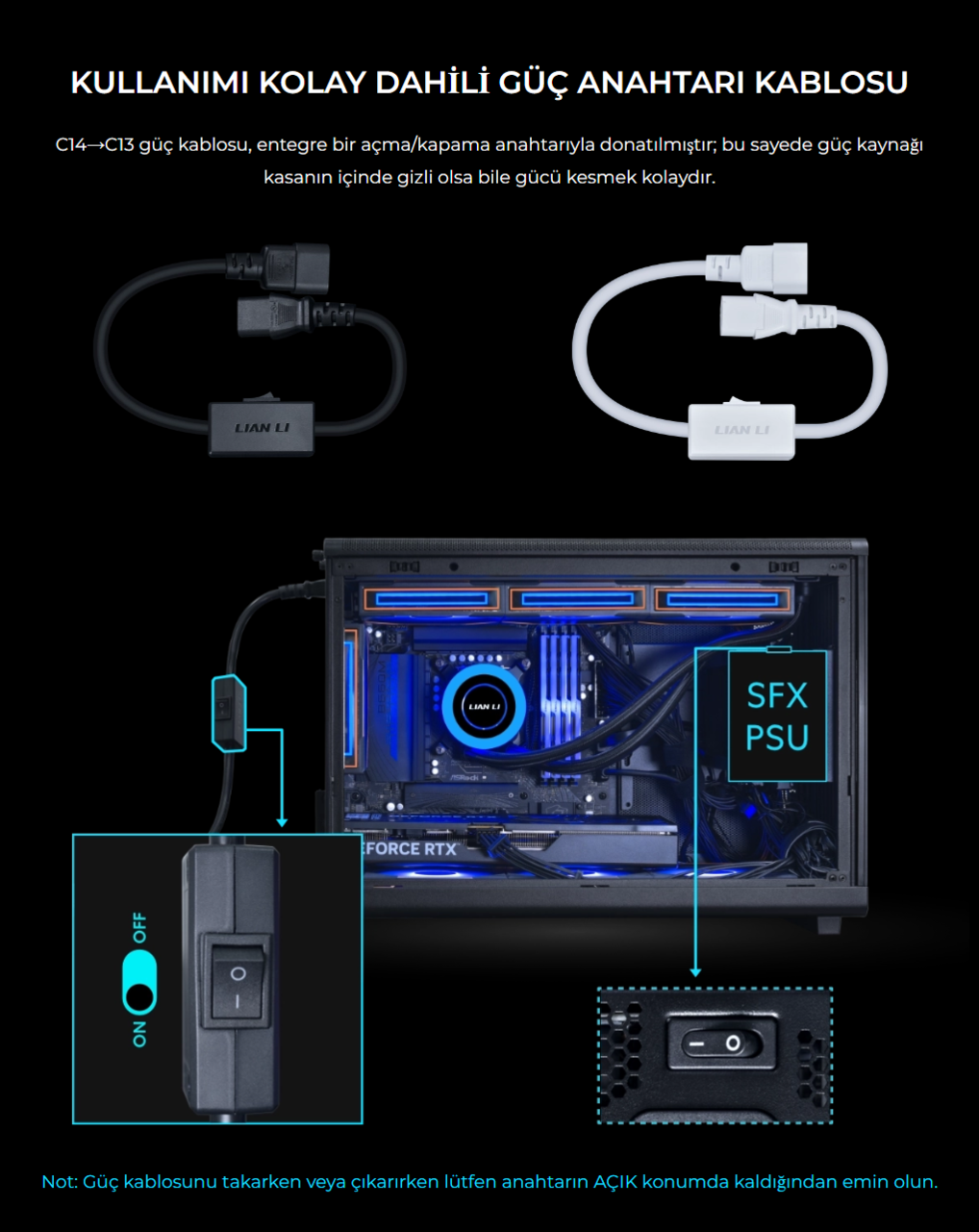 Lian Li SP1000P Siyah 1000W 80+ Platinium ATX POWER SUPPLY (G9P.SP1000P.B000.EU)