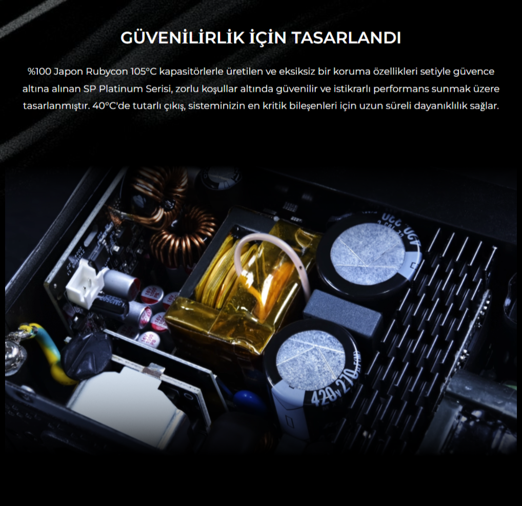 Lian Li SP1000P Siyah 1000W 80+ Platinium ATX POWER SUPPLY (G9P.SP1000P.B000.EU)