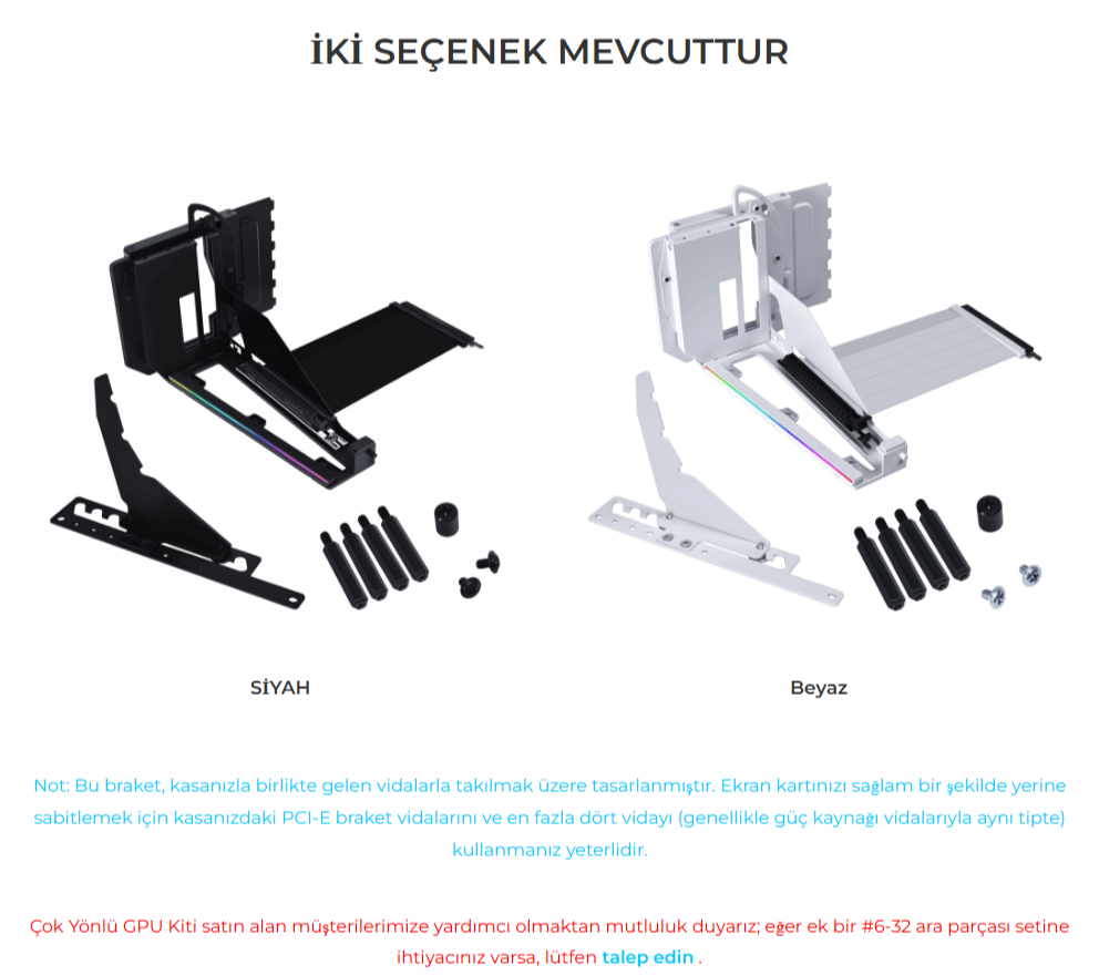 Lian Li Evrensel Dikey Siyah GPU Kiti (G89.VG4-5-V4X.00)
