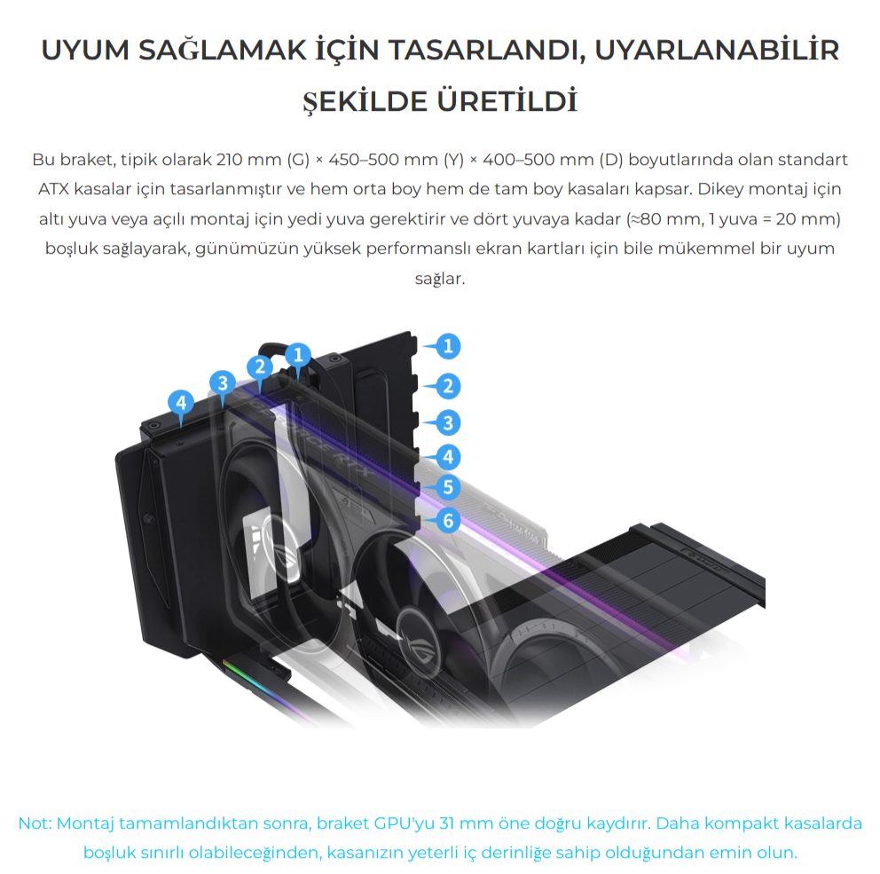Lian Li Evrensel Dikey Siyah GPU Kiti (G89.VG4-5-V4X.00)