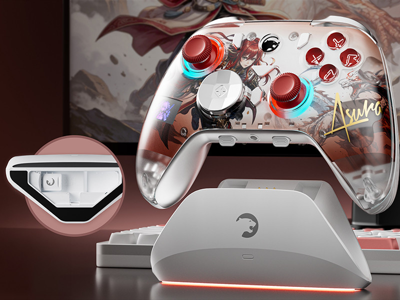 GamePower Asura Kablosuz Beyaz Gamepad (2.4G, Bluetooth, Kablolu) (PC Uyumlu & Taşıma Çantası Hediyeli) 