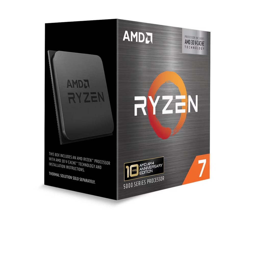 AMD Ryzen 7 5800X3D 10th Anniversary Edition 3.4GHz 8 Çekirdek 96MB Önbellek Soket AM4 Box İşlemci