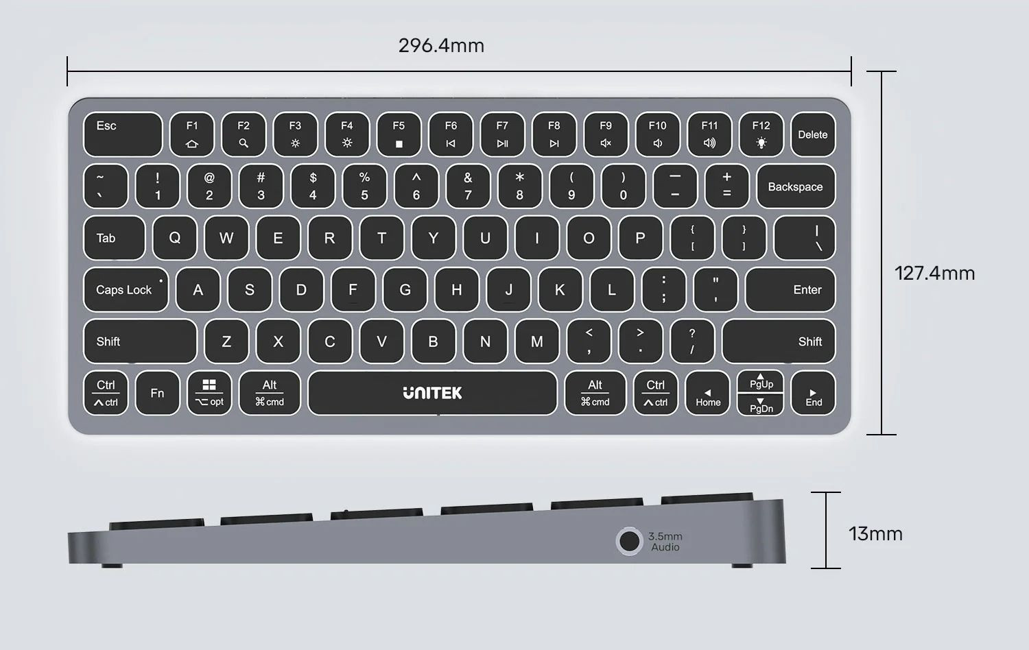 Unitek 9 Giriş USB-C Hub Klavye