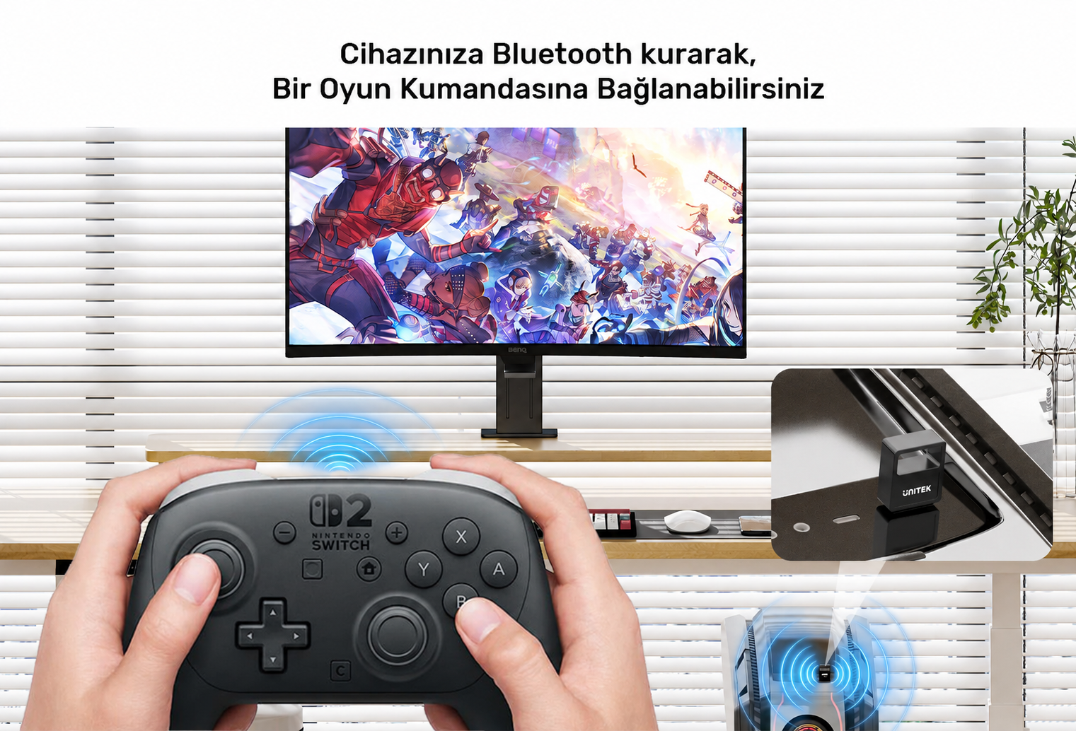 Unitek Usb Bluetooth v5.3 Kablosuz Adaptör B105B