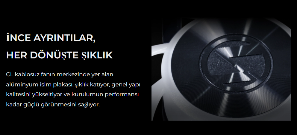 LIAN LI UNI FAN CL Wireless 3x120 Beyaz Kasa Fanı