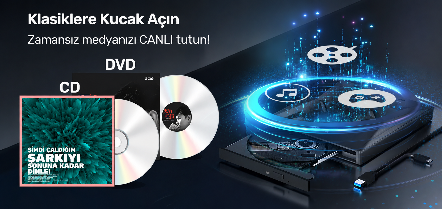 Unitek Harici DVD-RW TYPE-C/A+ 5in1 Docking Station T1037A01