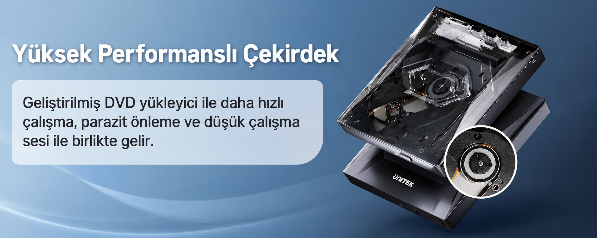 Unitek Harici DVD-RW TYPE-C/A+ 5in1 Docking Station T1037A01