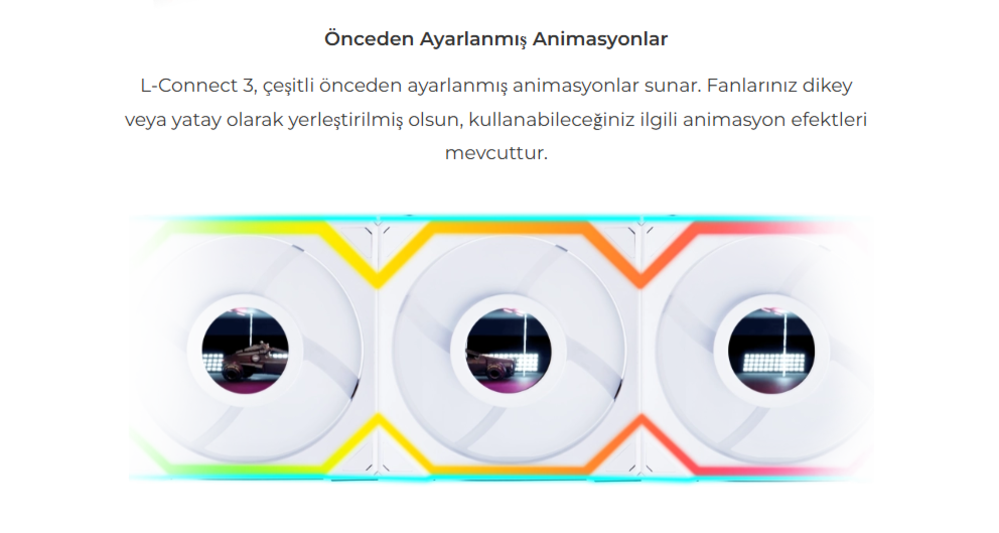 Lian Li UNI FAN REVERSE SL WIRELESS LCD 1x120mm Siyah Kasa Fanı (G99.12RSLLCD1W1B.00)