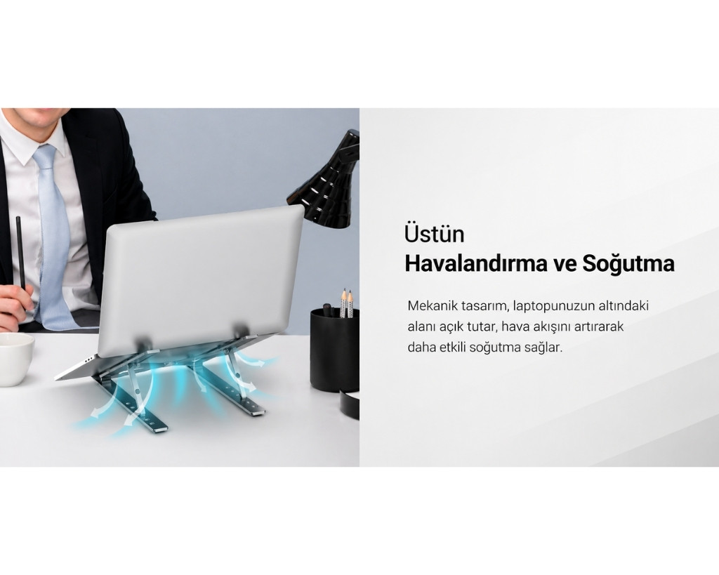 Unitek Mekanik Katlanabilir Dizüstü Bilgisayar Standı