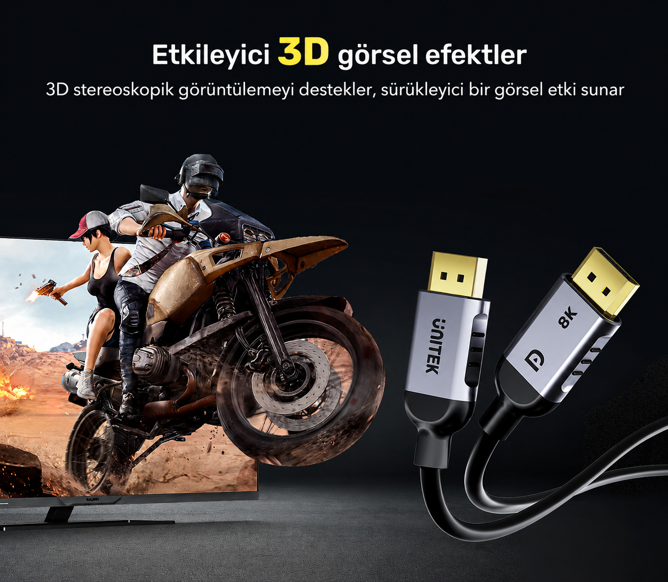 Unitek 8K DisplayPort 1.4 1 Metre