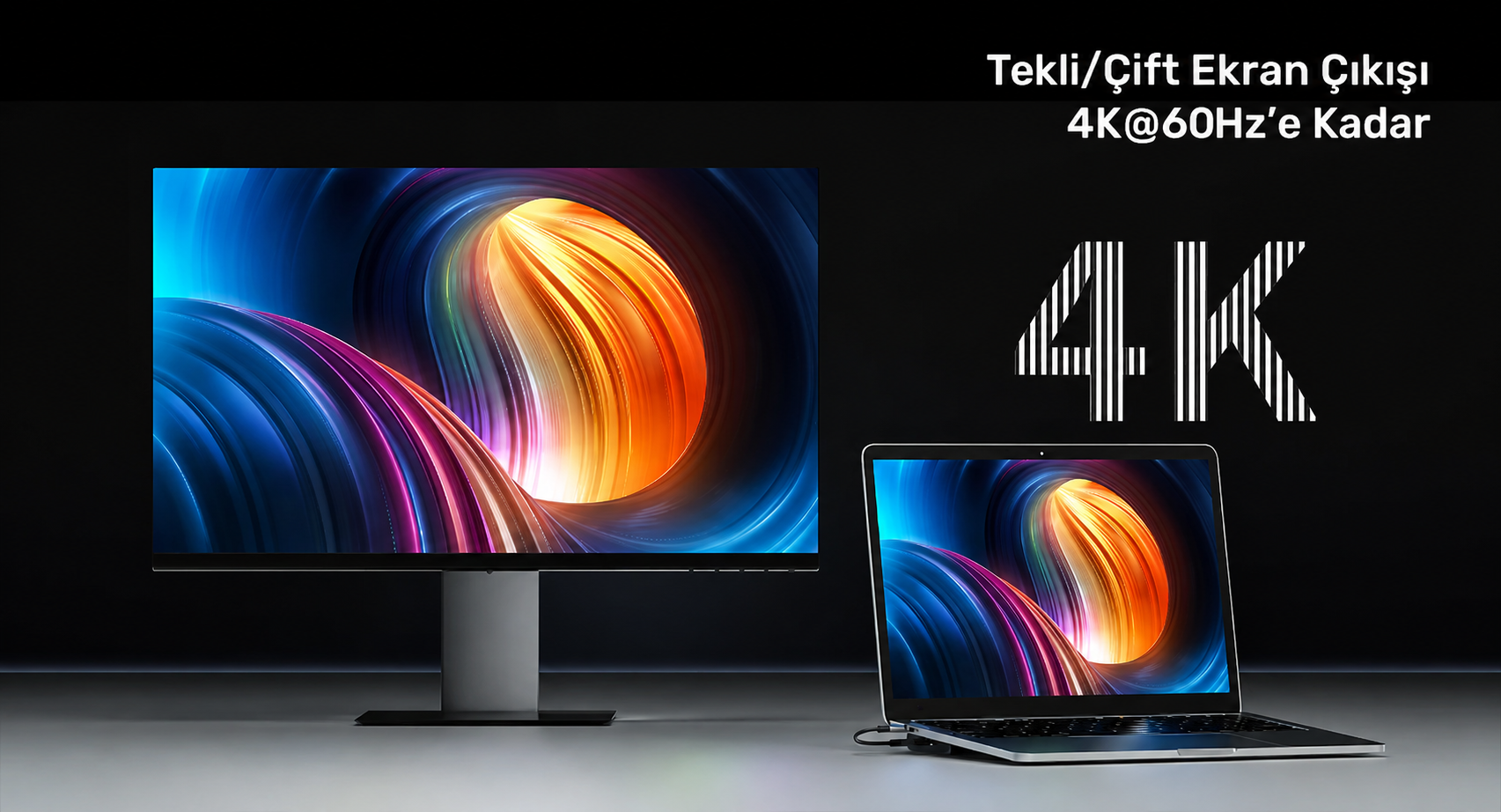Unitek uHUB15+ USB-C Üçlü 4K KVM Bağlantı İstasyonu