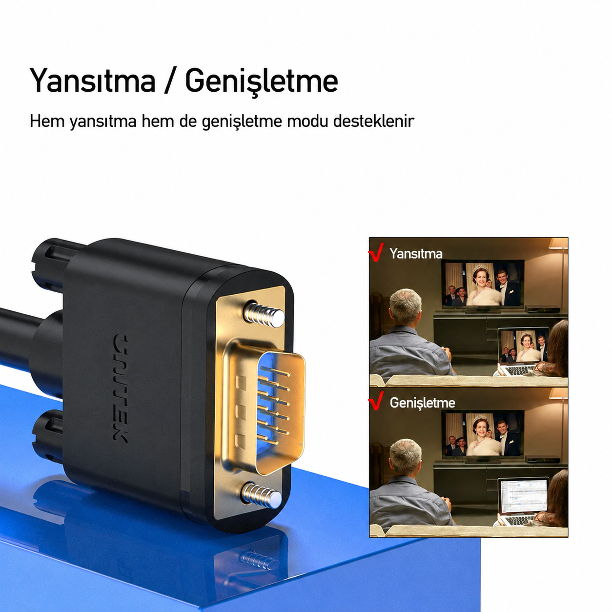 Unıtek VGA Kablo 10 Mt Bakır 15 Pin 3C+6 (Y-C506G)