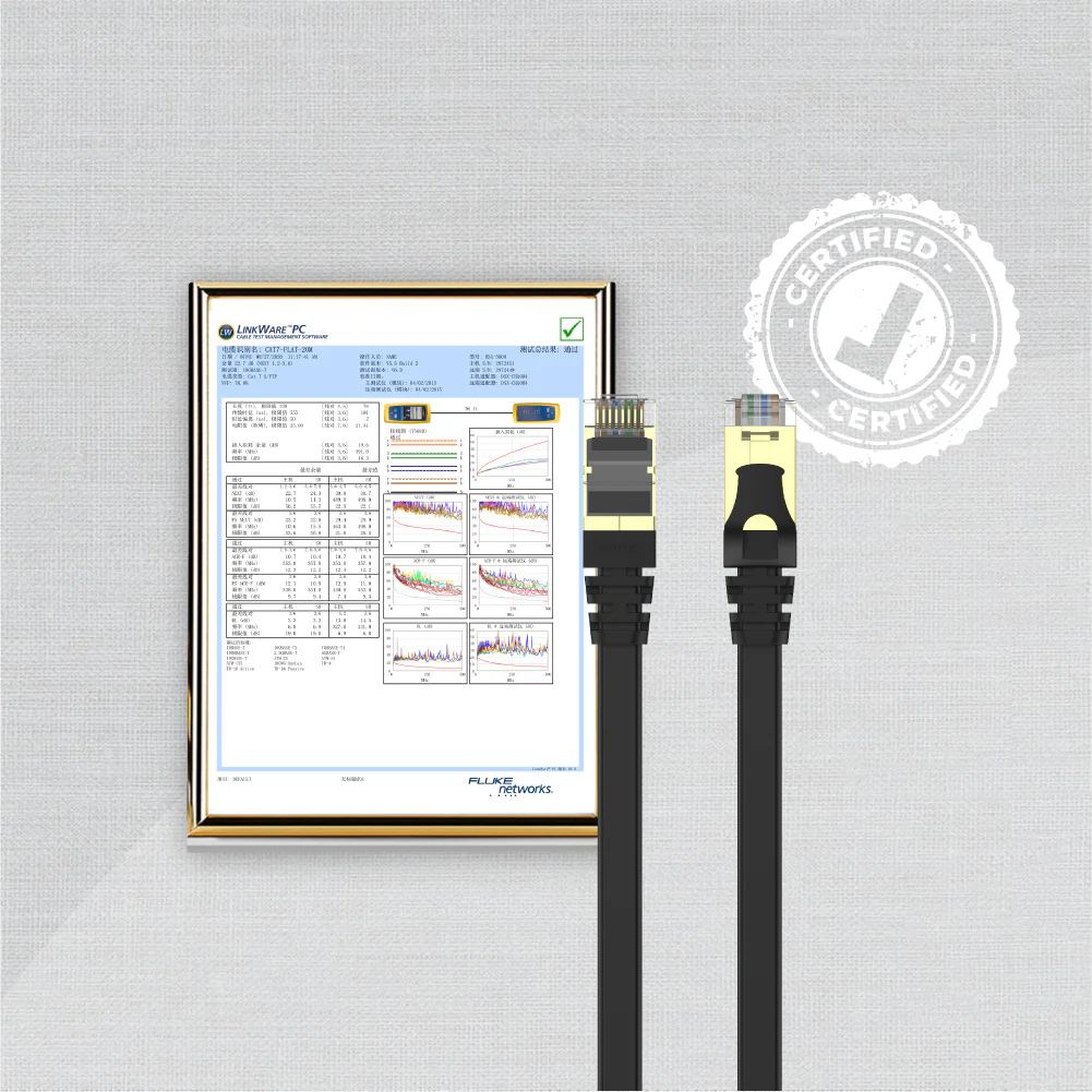 Unitek CAT7 3Mt Flat Patch Ethernet Kablosu C1897BK-3M