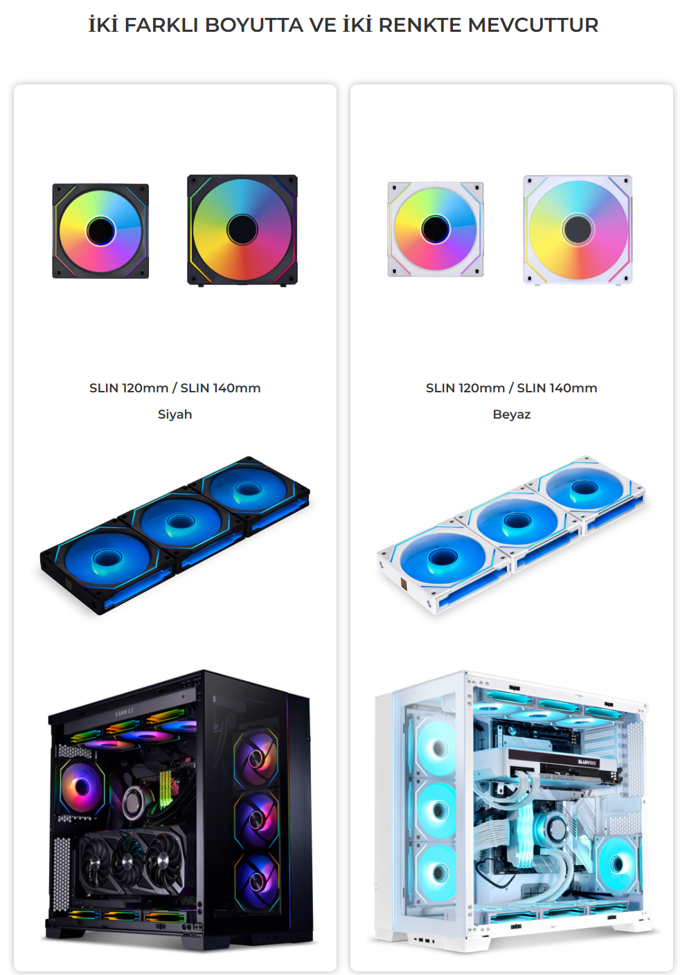 Lian Li UNI Fan SL Infinity 140 White 1x140mm RGB Kasa Fanı