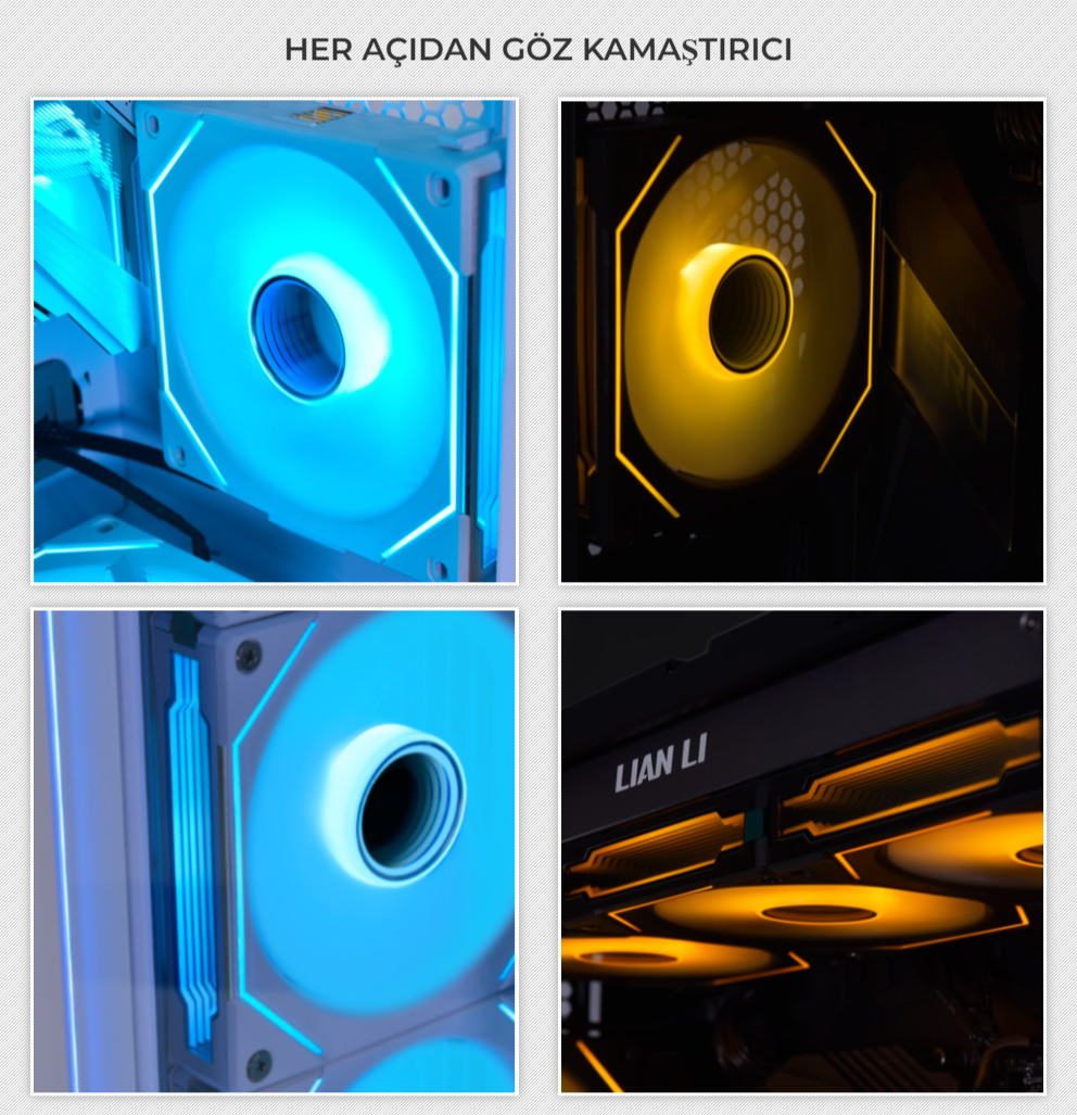 Lian Li UNI Fan SL Infinity 140 White 1x140mm RGB Kasa Fanı