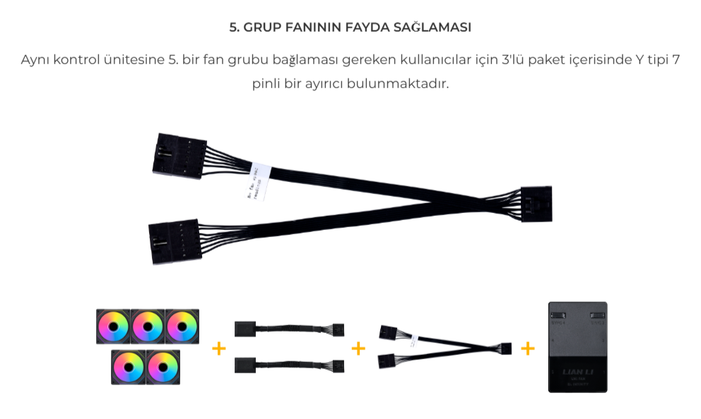 Lian Li UNI Fan SL Infinity 140 White 1x140mm RGB Kasa Fanı
