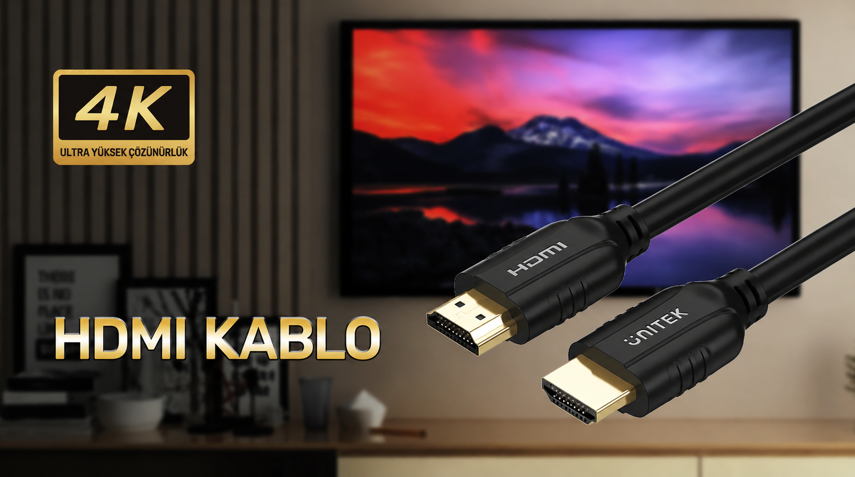 Unitek HDMI Kablo v2.0 4K&60Hz 1.5Mt C11079BK-1.5M