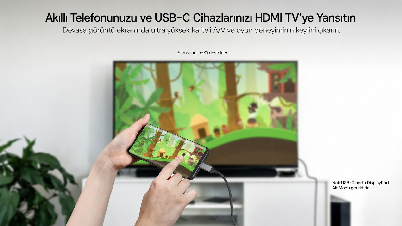 Unitek Type-C to HDMI 2.0 4K/60Hz 1.8M Dönüştürücü Kablo V1423A