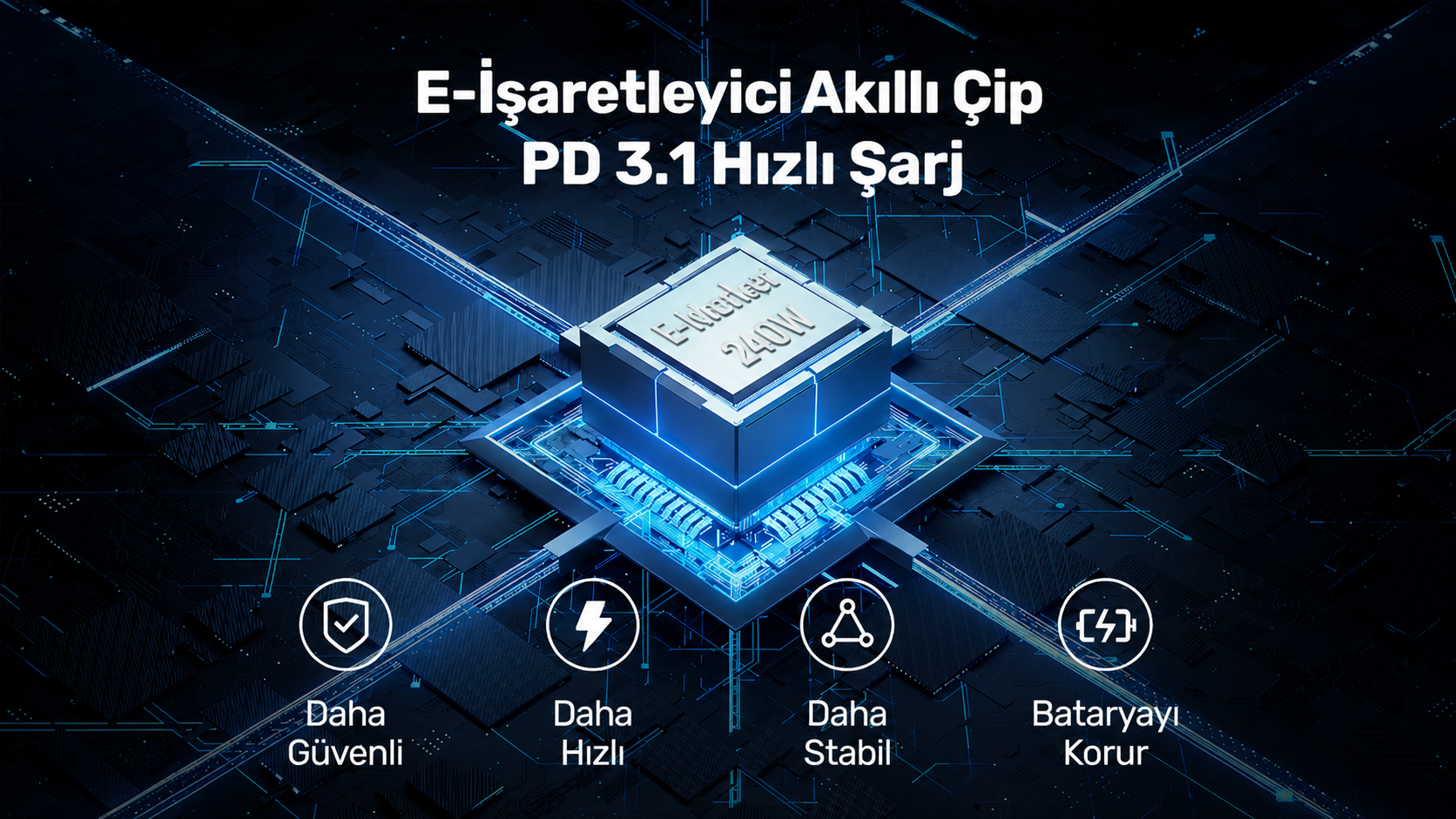 Unitek Type-C to Type-C (240W) 2Mt Hızlı Şarj Kablosu E-Marker 480 Mbps