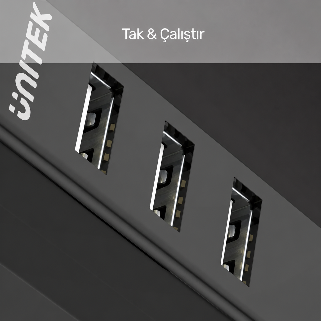 Unitek Type-A to 4 USB 2.0 Port USB Hub 80CM Çoklayıcı Kablo (Y-2140)