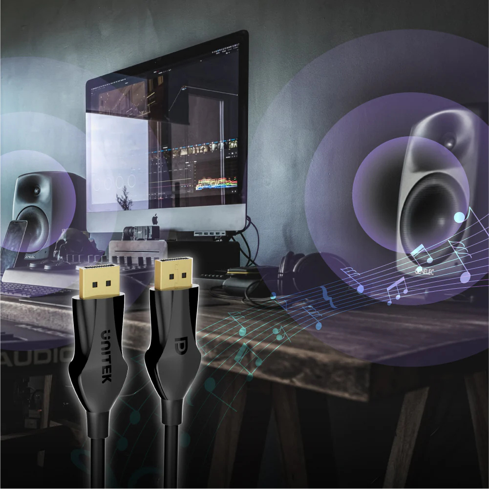 Unitek Displayport Kablo v1.4 8K 2Mt C1624BK-2M