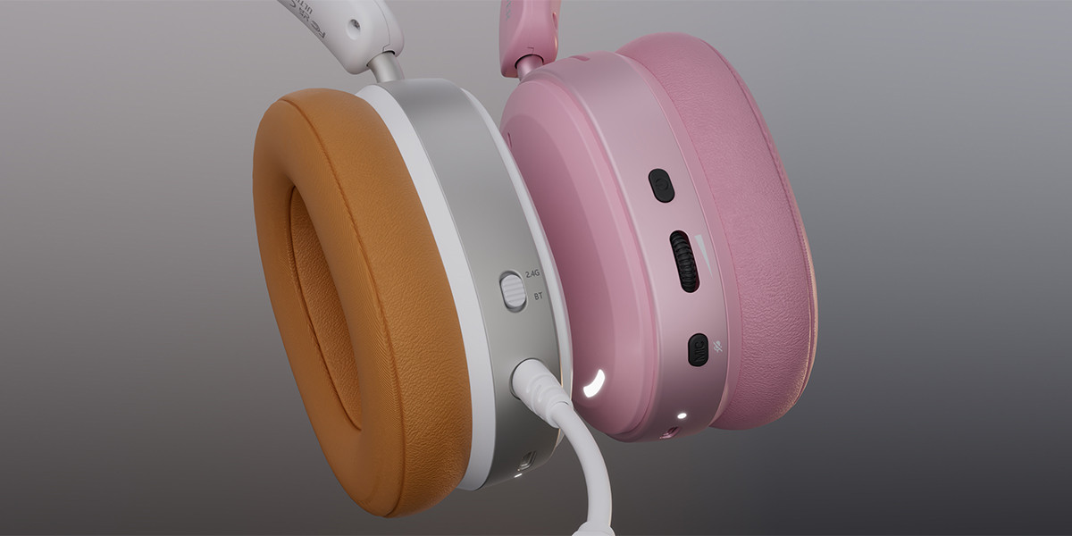 GamePower Ultima Wireless 7.1 Surround 2000 mAh Pembe Gaming (Oyuncu) Kulaklık