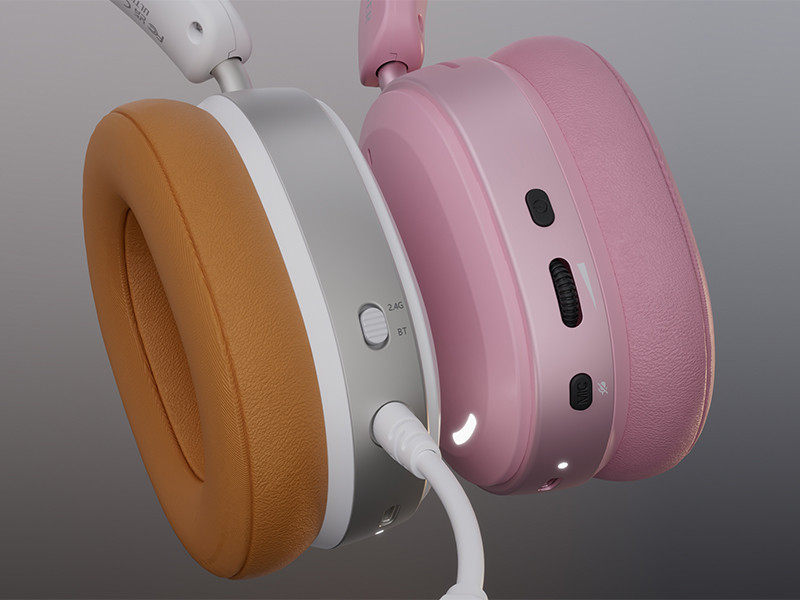GamePower Ultima Wireless 7.1 Surround 2000 mAh Pembe Gaming (Oyuncu) Kulaklık