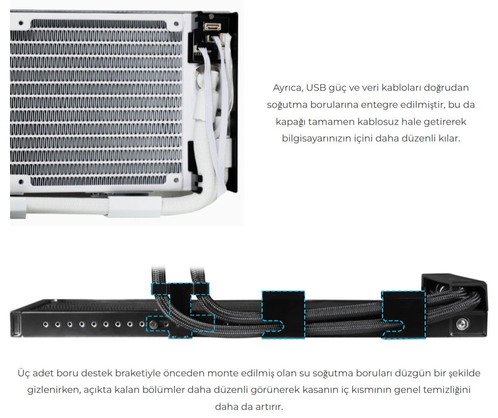 Lian Li Hydro-Shift II LCD-C 360N Siyah Fansız İşlemcı Sıvı Soğutucu