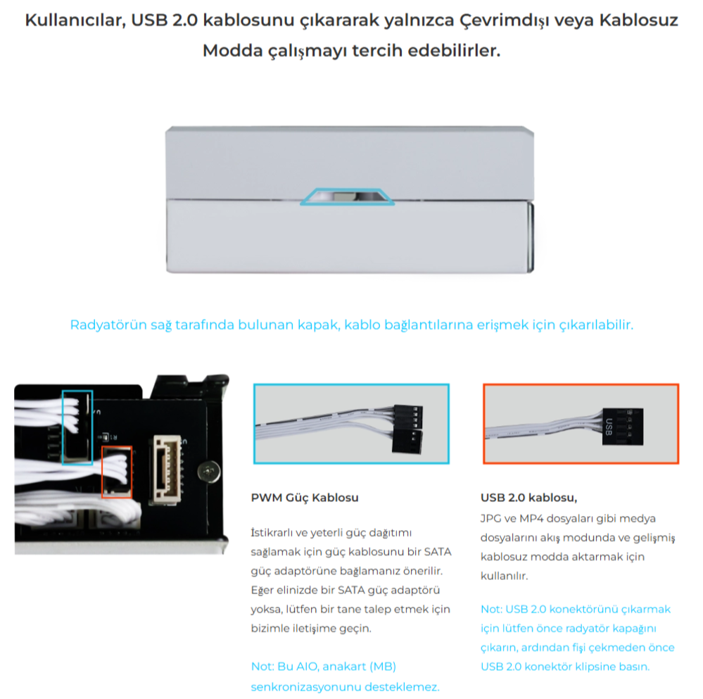 Lian Li Hydro-Shift II LCD-C 360N Siyah Fansız İşlemcı Sıvı Soğutucu