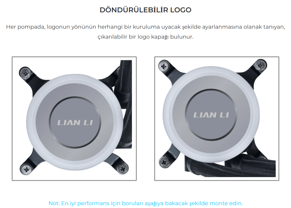 Lian Li Galahad II Lite Performance 240mm Siyah ARGB İşlemci Sıvı Soğutucu