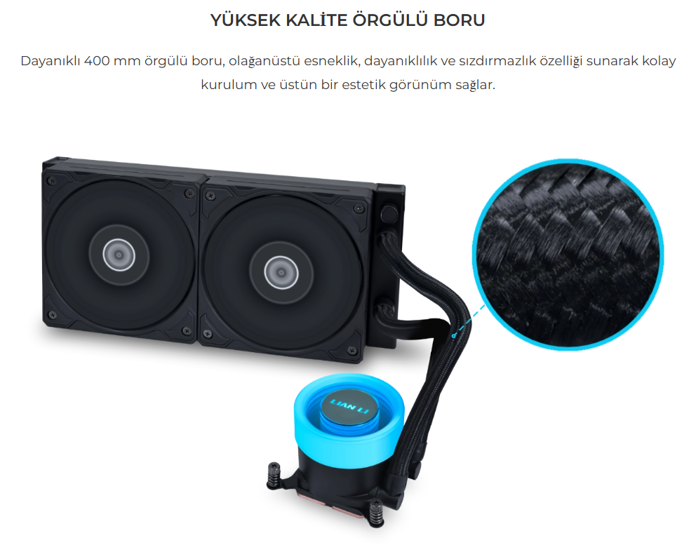 Lian Li Galahad II Lite Performance 240mm Siyah ARGB İşlemci Sıvı Soğutucu