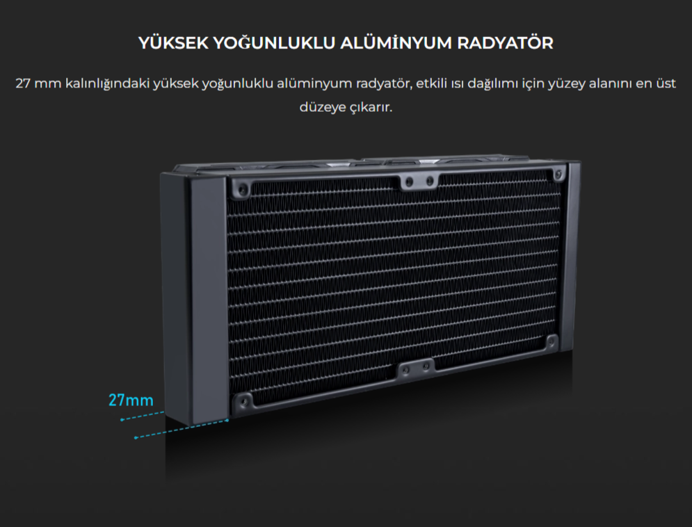 Lian Li Galahad II Lite Performance 240mm Siyah ARGB İşlemci Sıvı Soğutucu