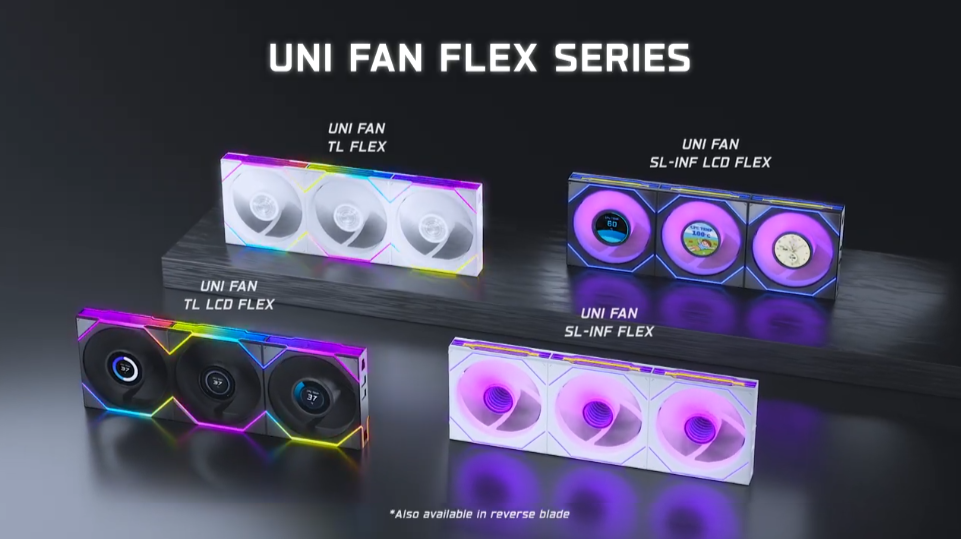 Lian Li UNI FAN SL INF LCD FLEX 3x120mm Beyaz Kasa Fanı