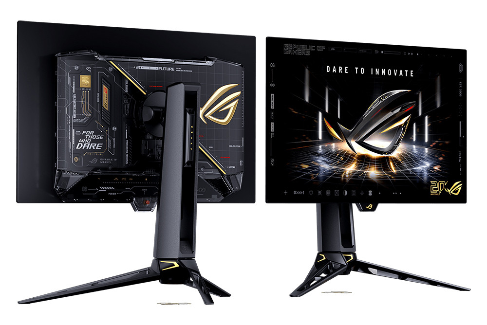 ASUS ROG Swift OLED PG27AQWP-G EDITION 20. Yıl 26.5″ 720 HD – 540Hz 2K QHD Dual-Mode 0.02ms Adaptive Sync Tandem WOLED Pivot Gaming Monitör