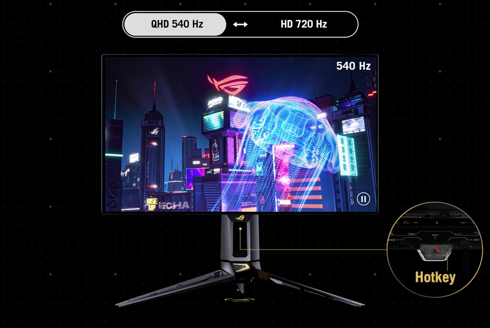 ASUS ROG Swift OLED PG27AQWP-G EDITION 20. Yıl 26.5″ 720 HD – 540Hz 2K QHD Dual-Mode 0.02ms Adaptive Sync Tandem WOLED Pivot Gaming Monitör