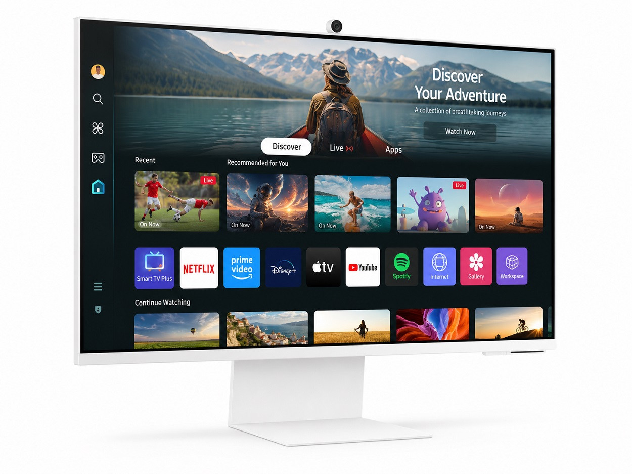 Samsung Odyssey M8 LS32DM801UUXUF 32″ 60Hz 4Ms 4K UHD Pivot Beyaz Smart Monitör