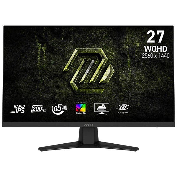 MSI MAG 274QF E20 27″ 200Hz 0.5ms 2K AdaptiveSync HDR400 WQHD Rapid IPS Gaming Monitör