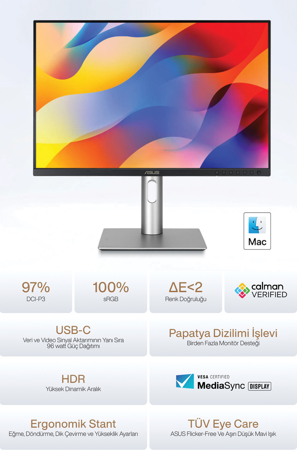 ASUS Proart PA248CRV 24″ 5ms 75 Hz Monitör