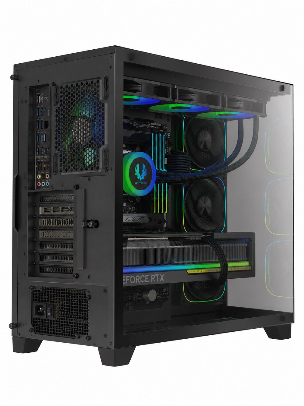 Bitfenix Polii Black 750W 80+ Bronze PSU 4x120mm FRGB Fan ATX Temperli Cam Siyah Gaming Kasa